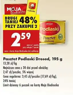 Biedronka Pasztet Podlaski Drosed , 195 g oferta