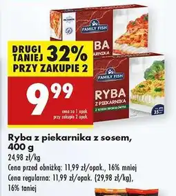 Biedronka Ryba z piekarnika z sosem, 400 g oferta