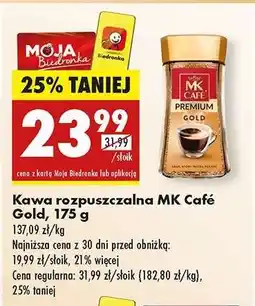 Biedronka Kawa rozpuszczalna MK Café Gold 175 g oferta