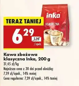 Biedronka Kawa zbożowa klasyczna Inka, 200 g oferta
