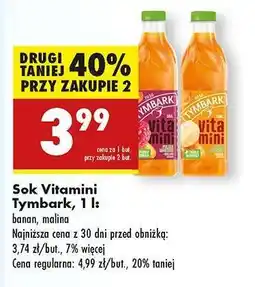 Biedronka Sok Vitamini Tymbark, 1 l oferta