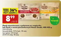 Biedronka Placki ziemniaczane z gulaszem po węgiersku lub Placki z sosem pieczarkowym Nasze Smaki, 400-450 g oferta