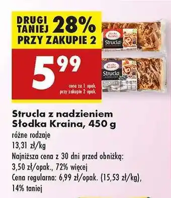 Biedronka Strucla z nadzieniem Słodka Kraina 450 g oferta