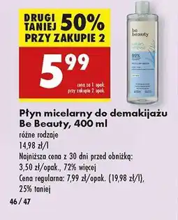 Biedronka Płyn micelarny do demakijażu Be Beauty, 400 ml oferta
