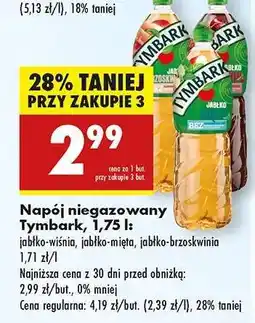 Biedronka Napój niegazowany Tymbark 1,75 l oferta