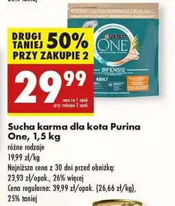 Biedronka Sucha karma dla kota Purina One , 1,5 kg oferta