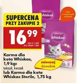Biedronka Karma dla kota Whiskas, 1,9 kg oferta