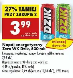 Biedronka Napój energetyczny Zero WK Dzik, 500 ml oferta