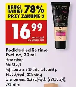 Biedronka Podkład selfie time Eveline, 30 ml oferta