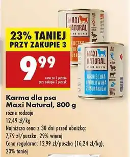 Biedronka Karma dla psa Maxi Natural, 800 g oferta