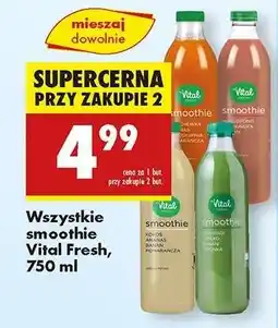 Biedronka Wszystkie smoothie Vital Fresh, 750 ml oferta