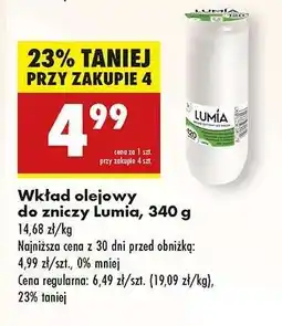 Biedronka Wkład olejowy do zniczy Lumia , 340 g oferta