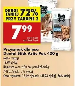 Biedronka Przysmak dla psa Dental Stick Activ Pet 400 g oferta