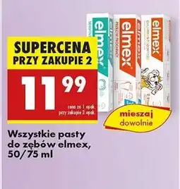 Biedronka Wszystkie pasty do zębów Elmex, 50/75 ml oferta