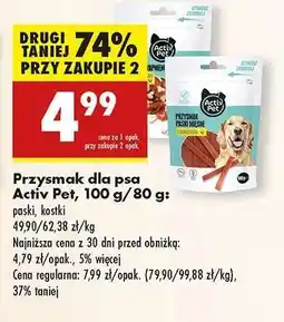 Biedronka Przysmak dla psa Activ Pet, 100 g/80 g oferta