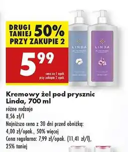 Biedronka Kremowy żel pod prysznic Linda, 700 ml oferta
