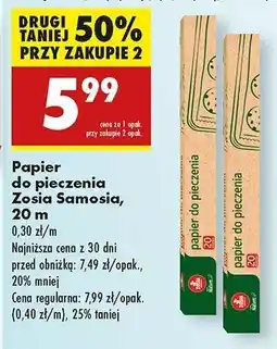 Biedronka Papier do pieczenia Zosia Samosia , 20 m oferta