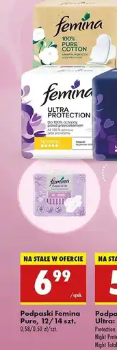 Biedronka Podpaski Femina Pure, 12/ 14 szt oferta