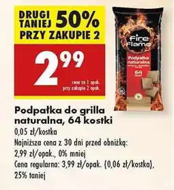 Biedronka podpałka do grilla naturalna 64 kostki oferta