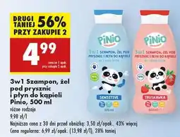 Biedronka 3w1 Szampon żel pod prysznic i płyn do kąpieli Pinio 500 ml oferta