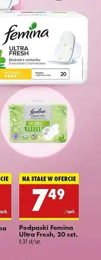 Biedronka Podpaski Femina Ultra Fresh, 20 szt oferta