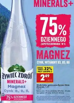 Biedronka Żywiec Zdrój MINERALS+ Magnez oferta