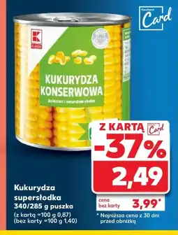 Kaufland Kukurydza konserwowa K-Classic oferta