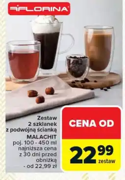 Carrefour Zestaw 2 szklanek z podwójną ścianką Malachit oferta