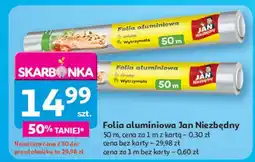 Auchan Folia aluminiowa 50 m Jan Niezbędny oferta