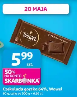 Auchan Czekolada gorzka 64 % Wawel oferta