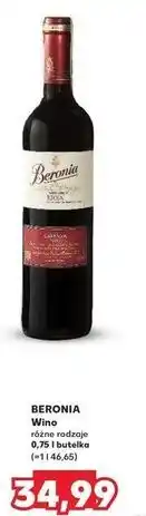 Kaufland Wino Beronia Reserva Rioja oferta