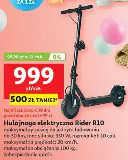 Auchan Hulajnoga elektryczna rider r10 cross oferta