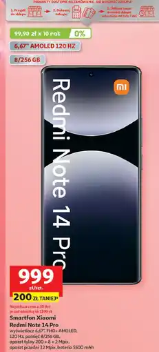 Auchan Smartof redmi note 14 pro 256 gb czarny Xiaomi oferta