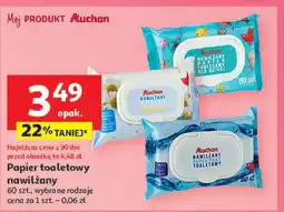 Auchan Papiero toaletowy nawilżany dla dzieci Auchan oferta