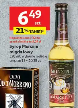 Auchan Syrop barmański amaretto Monzini Original oferta