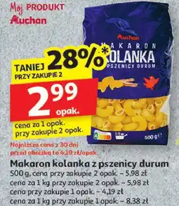Auchan Makaron kolanka durum Auchan Różnorodne (Logo Czerwone) oferta