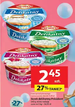 Auchan Twaróg delikatny z rzodkiewką President oferta