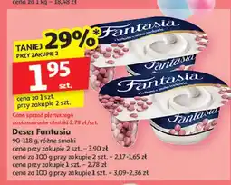 Auchan Jogurt z kulkami truskawkowymi Danone Fantasia oferta