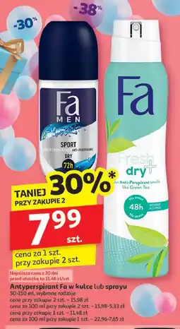 Auchan Dezodorant green tea Fa Fresh & Dry oferta