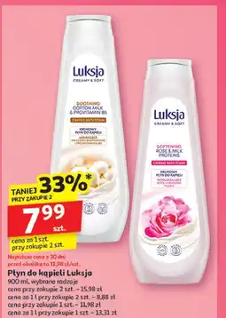 Auchan Płyn do kąpieli cotton milk & provitamin b5 Luksja Creamy Soft oferta