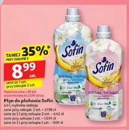 Auchan Płyn do płukania feel fresh Sofin Well Being oferta