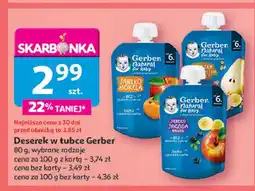 Auchan Deserek gruszka banan malina z musli Gerber Natural For Baby oferta
