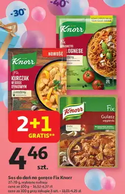 Auchan Fix gulasz węgierski Knorr oferta