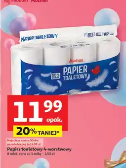 Auchan Papier toaletowy biały Auchan oferta
