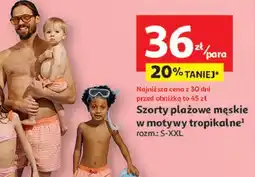 Auchan Szorty plażowe męskie tropikalne s-xxl Inextenso By Auchan oferta