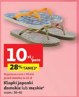 Auchan Klapki japonki plażowe męskie rozm 36-46 oferta