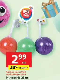 Auchan Piłka perła 21 cm One Two Fun oferta
