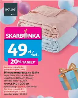 Auchan Narzuta na łóżko 240 x 220 cm Actuel oferta