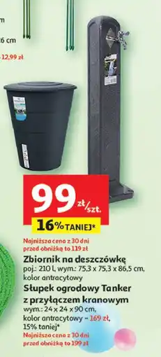 Auchan Słupek ogrodowy z przyłączem kranowym 24 x 90 cm oferta