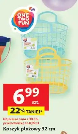 Auchan Koszyk plażowy 32 cm One Two Fun oferta